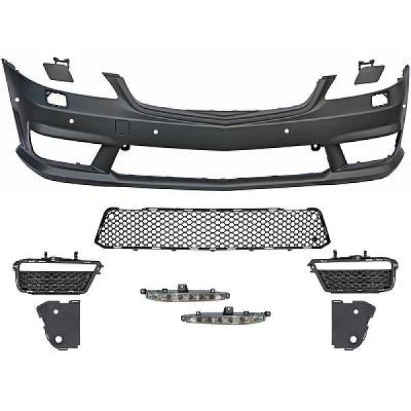 Complete Body Kit suitable for Mercedes S-Class W221 (2005-2013) LWB with Exhaust Muffler Tips S63 S65 Design