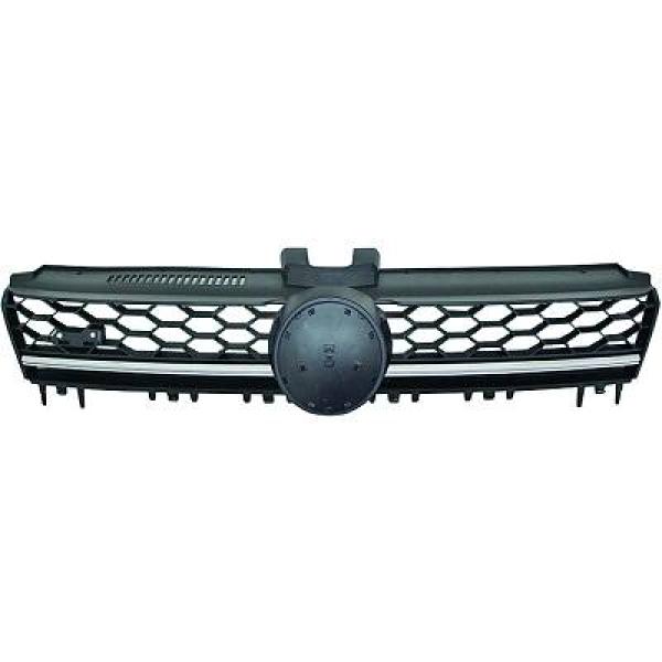 Central Front Grille suitable for VW Golf 7 VII 5G (2013-2017) Red Stripe GTD Design