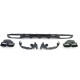 Galinio bamperio difuzorius su duslintuvo antgaliais skirtas Mercedes E-Class W213 S213 Standard (2016-2019) E63 Design Black Edition