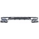 Galinio bamperio difuzorius su duslintuvo antgaliais skirtas Mercedes E-Class W213 S213 Standard (2016-2019) E63 Design Chrome Edition