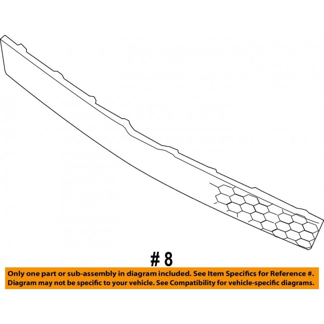 BMW Genuine Grille Front Upper Middle E70/E71 X5 M/X6 M 51117205559 