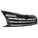 Badgeless Front Grille suitable for VW T5.1 Facelift Transporter (2010-2015) Black with Chrome Stripes