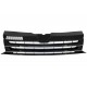 Badgeless Front Grille suitable for VW T5.1 Facelift Transporter (2010-2015) Black with Chrome Stripes