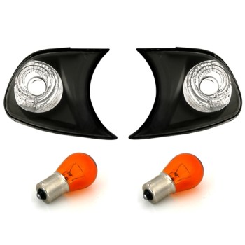 Front Turn Signal Lamp suitable for BMW 3 Series E46 Coupe (1999-2001) Cabrio (2000-2001) black clear