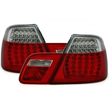 LED galiniai žibintai skirti BMW E46 Coupe 2D 2003-2005 red clear