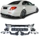 Galinio bamperio difuzorius su duslintuvo antgaliais skirtas Mercedes E-Class W213 (2016-2019) E53 Design Night Package