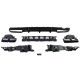Galinio bamperio difuzorius su juodais antgaliais skirtas Mercedes E-Class W212 S212 Facelift (2013-2016) only Sport package Bumper