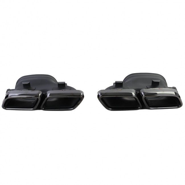 Galinio bamperio difuzorius su juodais antgaliais skirtas Mercedes E-Class W212 S212 Facelift (2013-2016) only Sport package Bumper