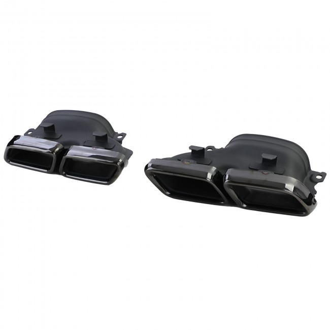 Galinio bamperio difuzorius su juodais antgaliais skirtas Mercedes E-Class W212 S212 Facelift (2013-2016) only Sport package Bumper