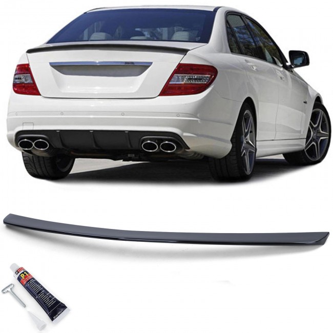 Trunk Spoiler suitable for Mercedes C-Class W204 (2007-2014) Piano Black