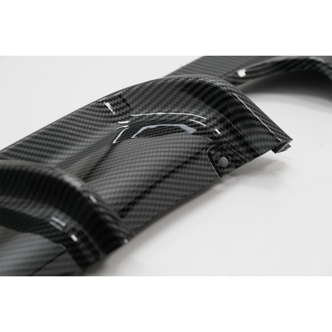 Rear Bumper Spoiler Valance Diffuser Double Outlet for Single Exhaust suitable for BMW 3 Series F30 F31 (2011-2019) M Performance Design Carbon Film Coating