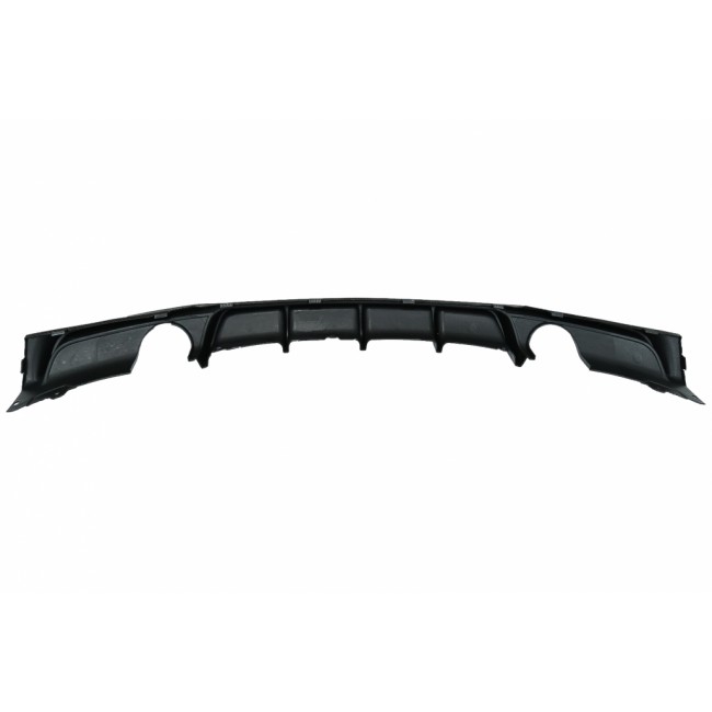 Rear Bumper Spoiler Valance Diffuser Double Outlet for Single Exhaust suitable for BMW 3 Series F30 F31 (2011-2019) M Performance Design Carbon Film Coating