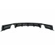 Rear Bumper Spoiler Valance Diffuser Double Outlet for Single Exhaust suitable for BMW 3 Series F30 F31 (2011-2019) M Performance Design Carbon Film Coating