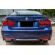 Rear Bumper Spoiler Valance Diffuser Double Outlet for Single Exhaust suitable for BMW 3 Series F30 F31 (2011-2019) M Performance Design Carbon Film Coating