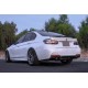 Rear Bumper Spoiler Valance Diffuser Double Outlet for Single Exhaust suitable for BMW 3 Series F30 F31 (2011-2019) M Performance Design Carbon Film Coating