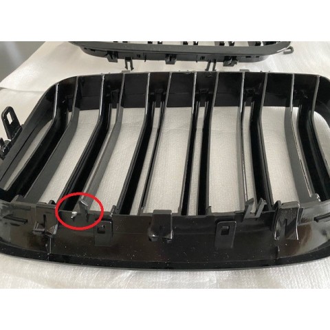 RIGHT SIDE Central Grilles WITH TRANSPORT DAMAGE Kidney suitable for BMW X5 F15 X6 F16 (2014-2018) X5M X6M Double Stripe Design M-Package Sport