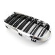GRILLE FITS FOR BMW X5 / X6 F15 F16 SPORT DOUBLE SLAT CHROME BLACK 