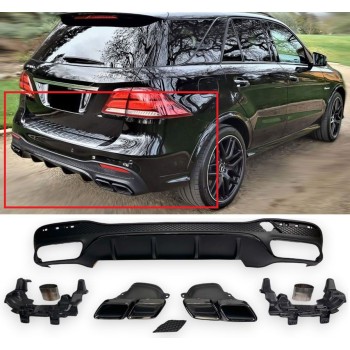 Rear bumper suitable for Mercedes GLE W166 SUV  (2015-2018) GLE63 Design