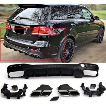 Rear bumper suitable for Mercedes GLE W166 SUV  (2015-2018) GLE63 Design