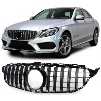 Priekinės grotelės skirtos Mercedes W205 C 2014+ GT PANAMERICANA LOOK 