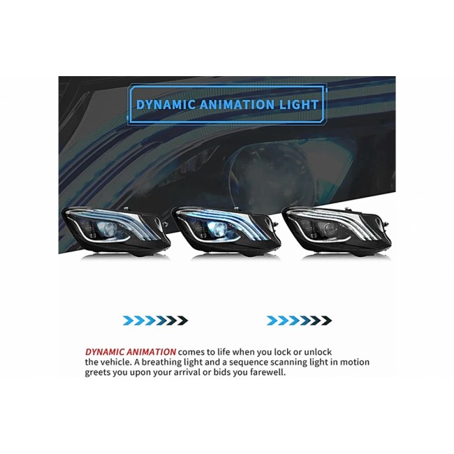 Headlights Full LED suitable for Mercedes S-Class W222 Maybach X222 (2013-2017) Facelift Look
