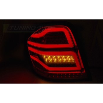 Full LED BAR Taillights suitable for Mercedes M-Class W164 Facelift (2009-2011) Red Smoke