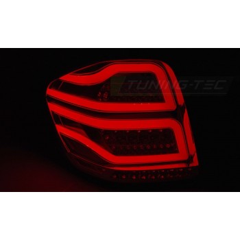 Full LED BAR Taillights suitable for Mercedes M-Class W164 Facelift (2009-2011) Red Clear