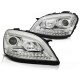 Headlights Tube Light suitable for Mercedes M-Class W164 (2005-2008) Chrome with Dynamic Turn Signals
