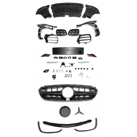 Front Bumper suitable for Mercedes E-Class W213 S213 C238 A238 (2016-2019) E63 Design Black Edition