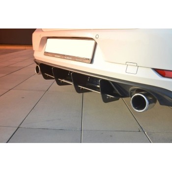Rear Bumper Extension Splitter for Diffuser suitable for VW Golf 7.5 Facelift GTI (2017-2020) Glossy Black
