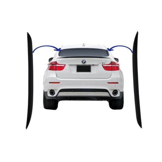 Galinio dangčio (bagažinės ir šoniniai lango spoileriai skirti BMW X6 E71 E72 (2008-2014) nedažytas