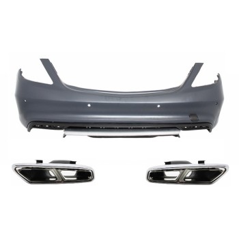 Galinis bamperis su išmetimo (duslintuvo) antgaliais skirtas MERCEDES S-Class W222 (2013-up) S65 Design
