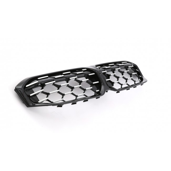 SUITABLE FOR BMW 3 SERIES G20 G21 LCI GRILLE DOUBLE BAR CHROME + BLACK