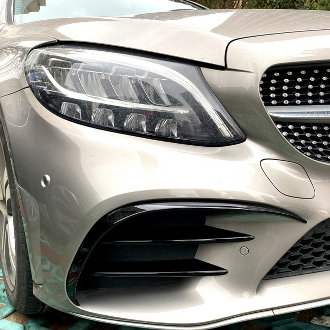 FITS FOR MERCEDES W205 C-CLASS AMG LINE (FACELIFT) FRONT SPOILER AERO FLAPS
