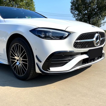 FITS FOR MERCEDES W206 S206 C AMG LINE FRONT AERO FLAPS SPOILER PACKAGE