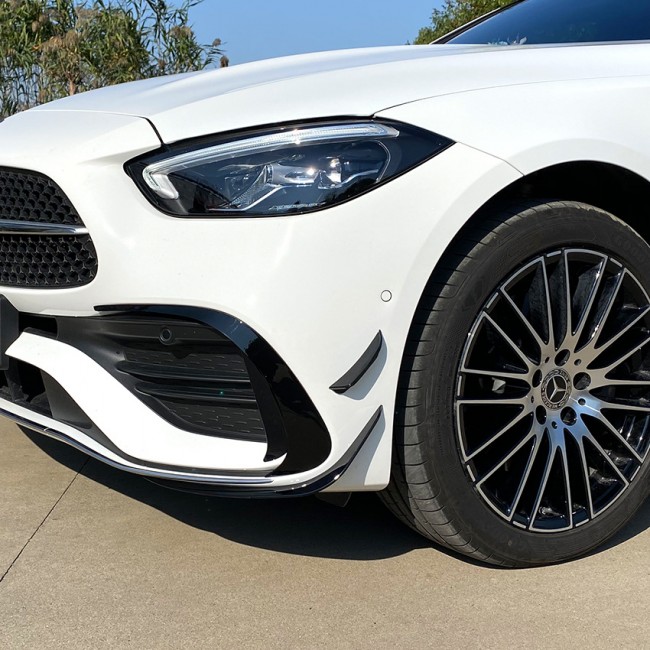 FITS FOR MERCEDES W206 S206 C AMG LINE FRONT AERO FLAPS SPOILER PACKAGE