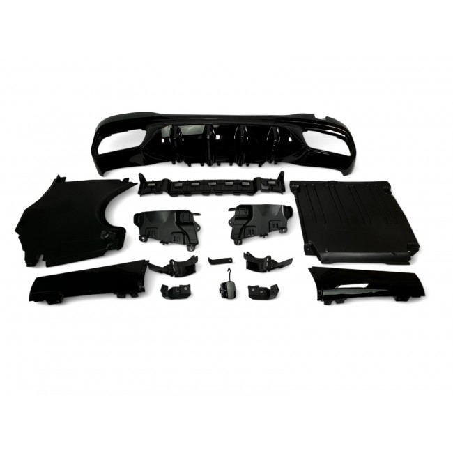 Diffusor + exhaust tips (BLACK) fits for Mercedes W206 S206
