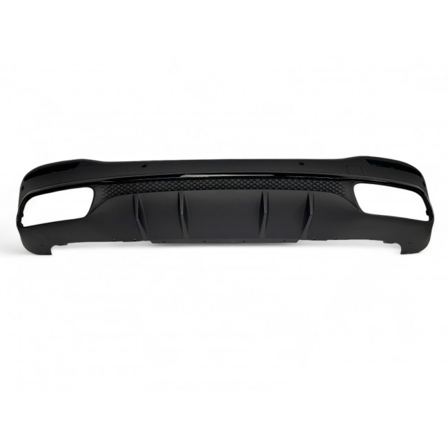 Fits for Mercedes W167 GLE SUV Rear spoiler diffuser + exhaust tips (BLACK) 