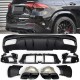 Fits for Mercedes W167 GLE SUV Rear spoiler diffuser + exhaust tips (BLACK) 