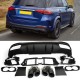 Fits for Mercedes W167 GLE SUV Rear spoiler diffuser + exhaust tips (BLACK) 
