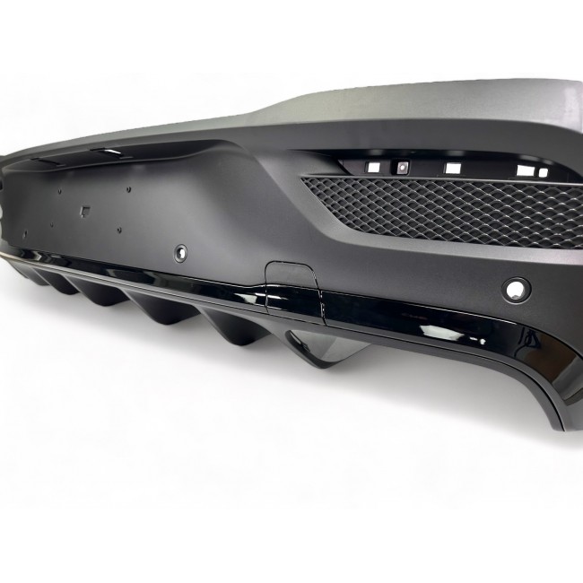 Fits for Mercedes C167 GLE COUPE Rear spoiler diffuser + exhaust tips (BLACK)  