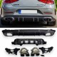 Suitable for Mercedes C257 CLS diffuser + exhaust pieces (CHROME) 