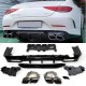 Suitable for Mercedes C257 CLS diffuser + exhaust pieces (CHROME) 