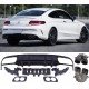 Rear spoiler diffuser + exhaust tips (BLACK) for Mercedes C205 A205