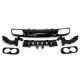 Rear spoiler diffuser + exhaust tips (BLACK) for Mercedes C205 A205