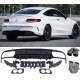 Rear spoiler diffuser + exhaust tips (CHROME) for Mercedes C205 A205