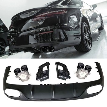 Diffusor + tailpipes (BLACK) Suitable for Mercedes C238 A238