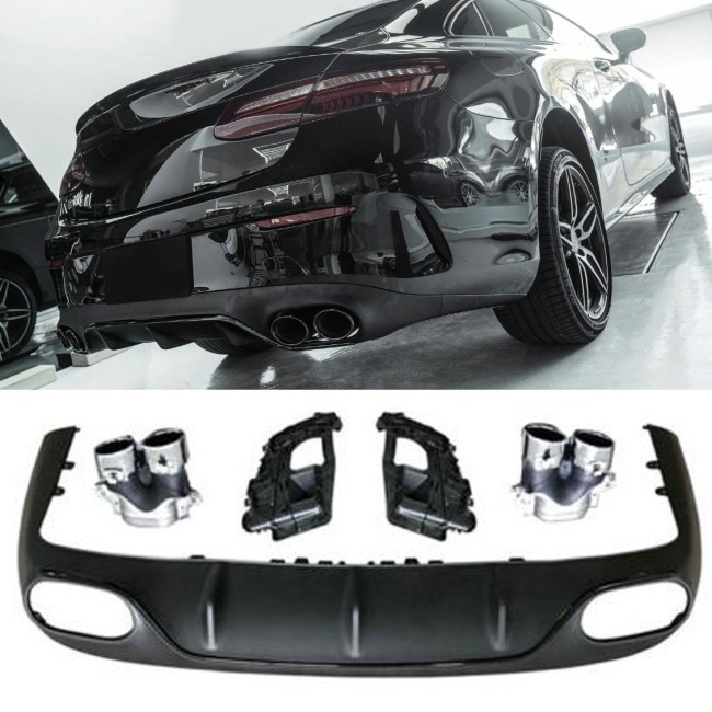Diffusor + exhaust tips (CHROME) fits for Mercedes C238 A238