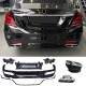 Diffuser + Exhaust pieces (CHROME) for Mercedes S  W222 Facelift