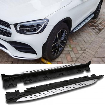 Aluminum running boards with anti-slip nubs - side steps suitable for Mercedes X253 C253 GLC 2015-2022